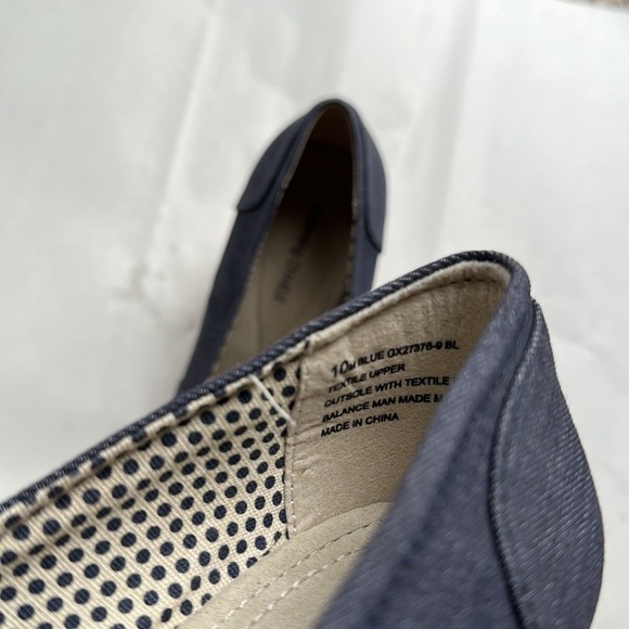 Charming Charlie Denim Peep Toe Platform Cork Espadrille Sandals size 10 Summer - Picture 7 of 7